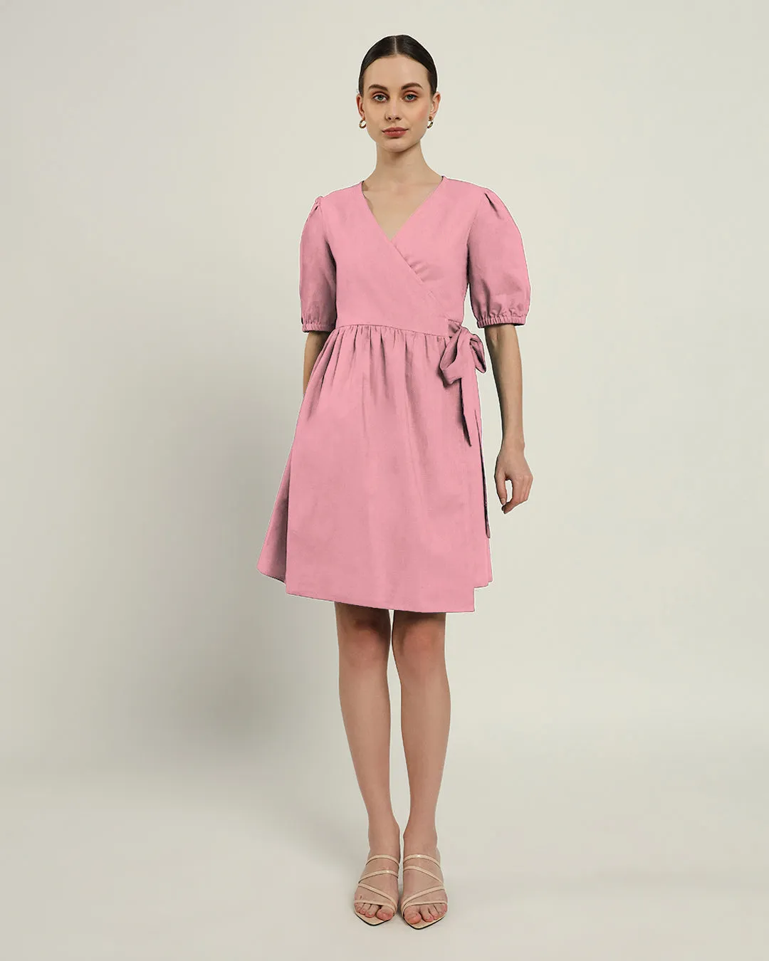 The Inzai Fondant Pink Cotton Dress