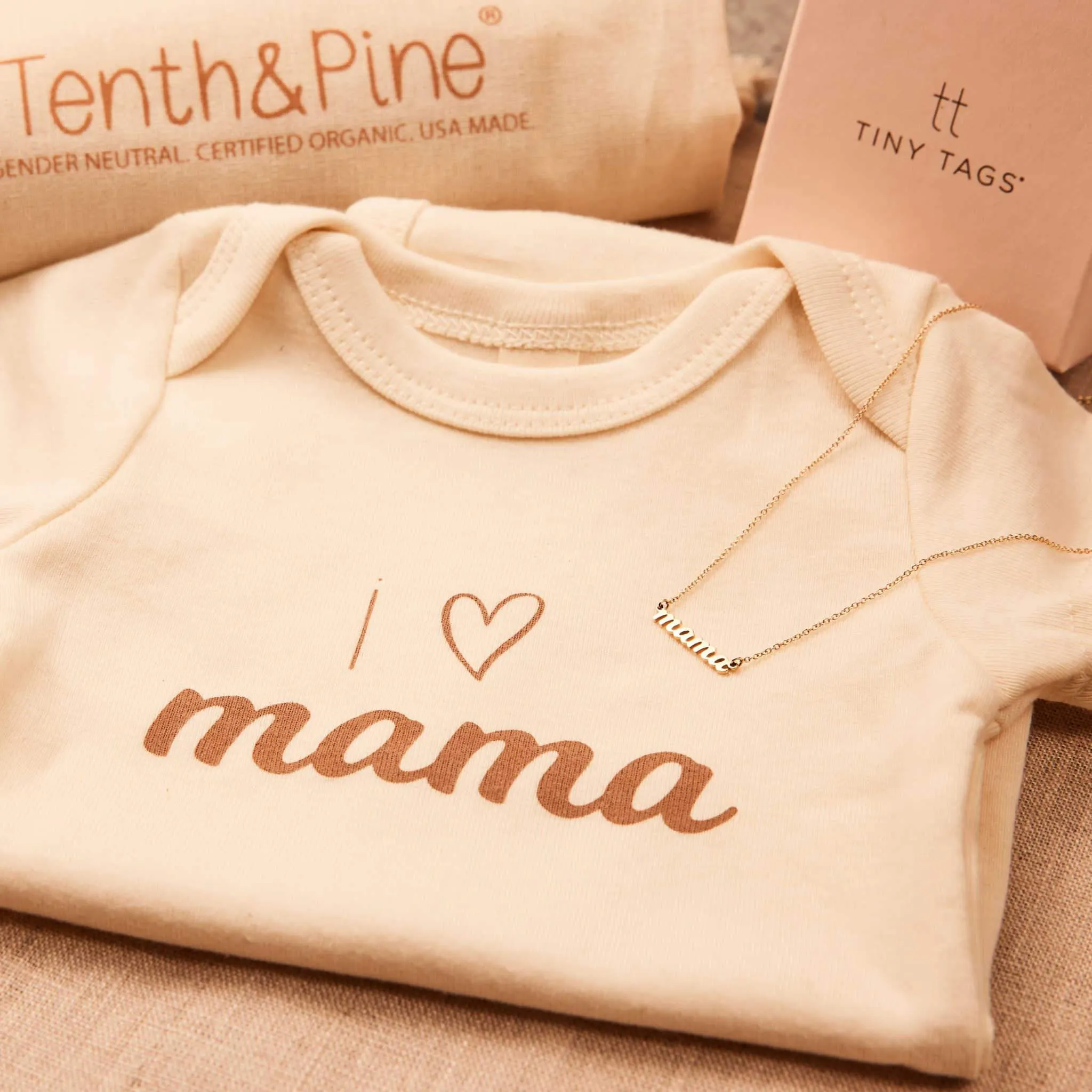 The Perfect Bundle with 14k Gold 'mama' Nameplate Necklace