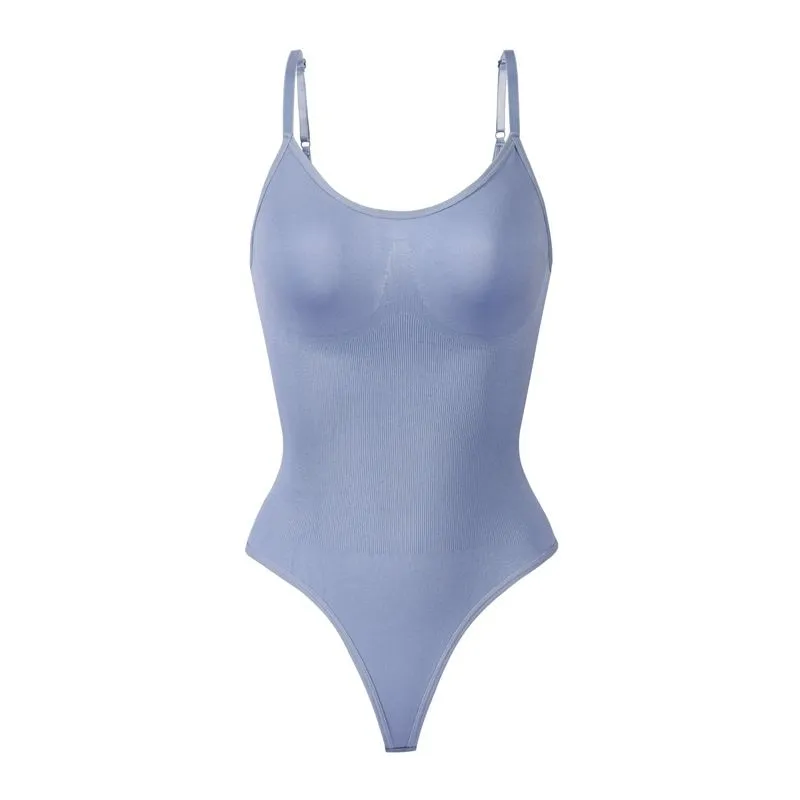 Thong Shapewear Bodysuit Scoop Neck