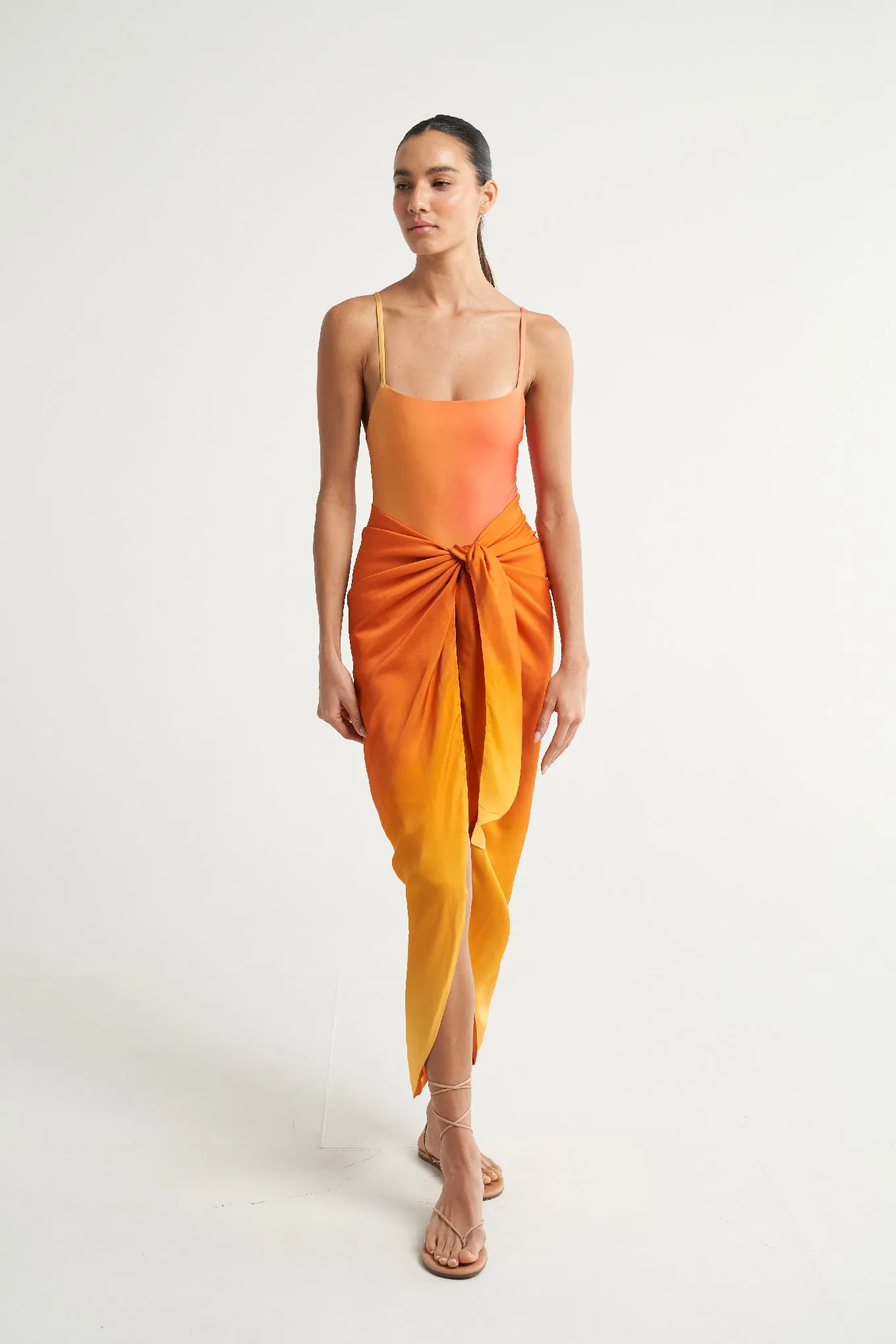 Tie Sarong Skirt Naranja