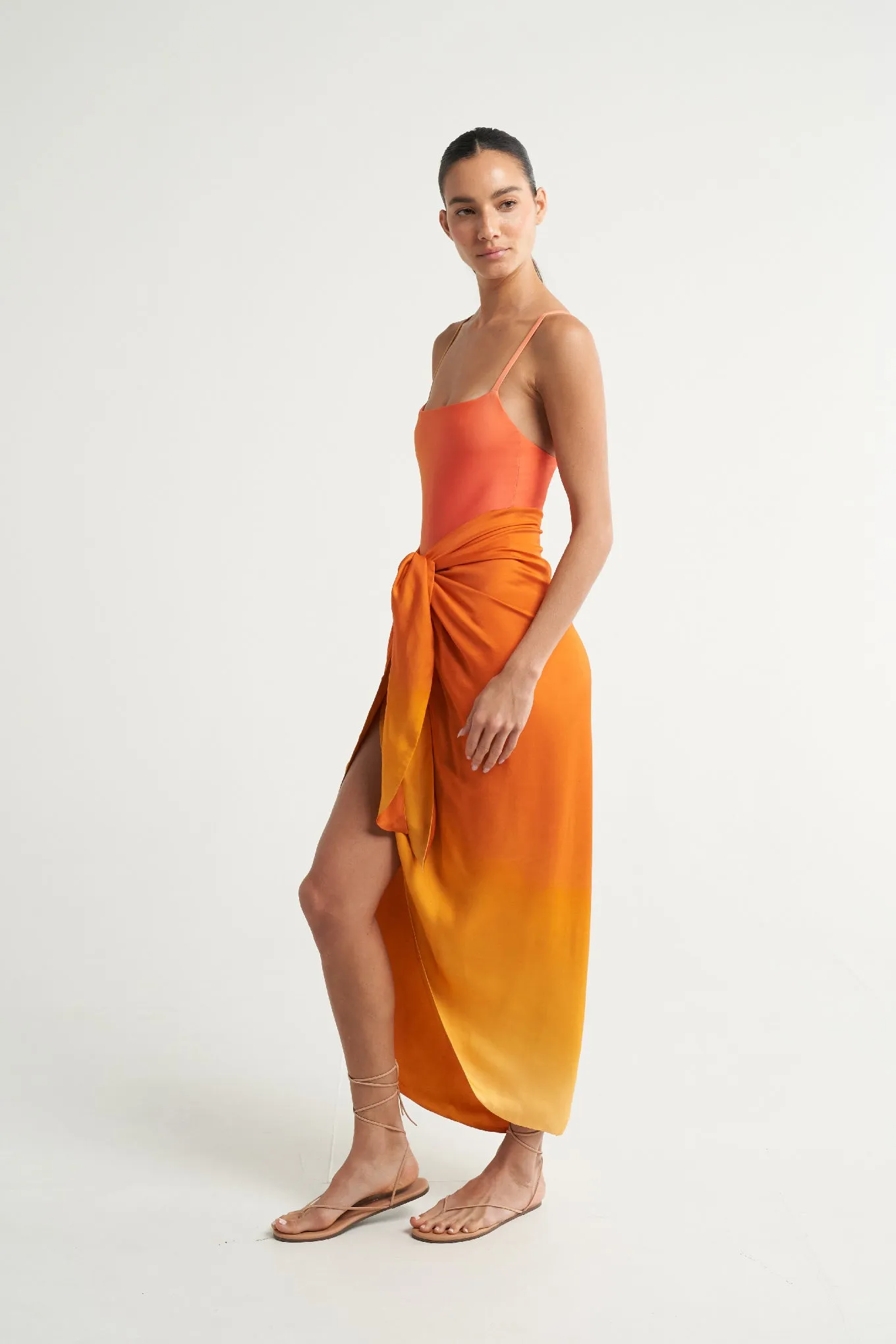 Tie Sarong Skirt Naranja