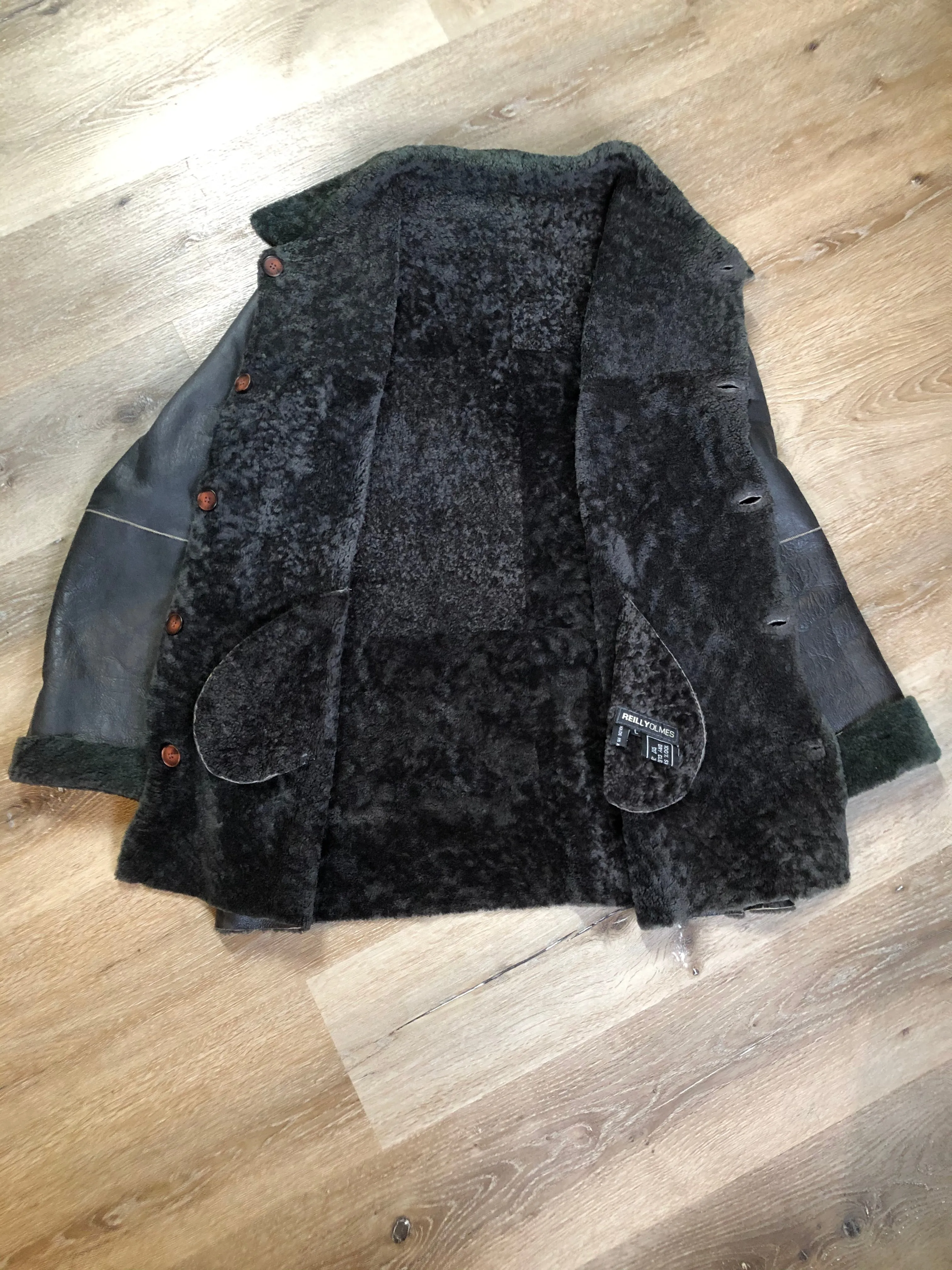 Vintage Reilly Olmes Dark Brown Shearling Coat, SOLD