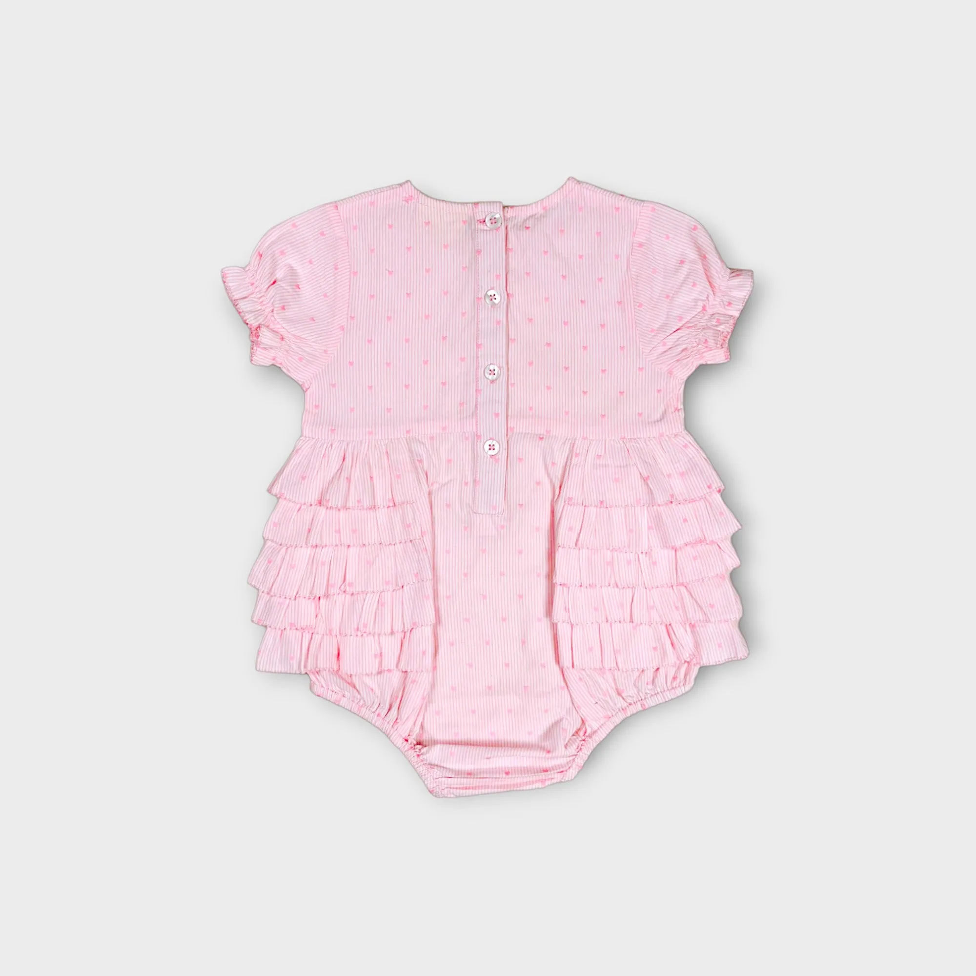 Vintage Ruffle Romper | Blush