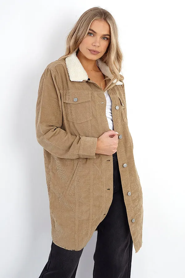 WESTERN CORD LONGLINE BORG COLLAR JACKET