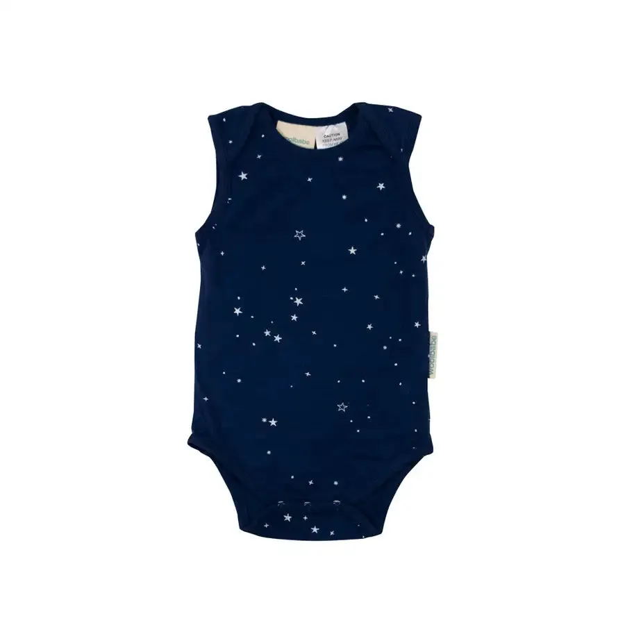 Woolbabe Merino/Organic Cotton Singletsuit - Tekapo Stars