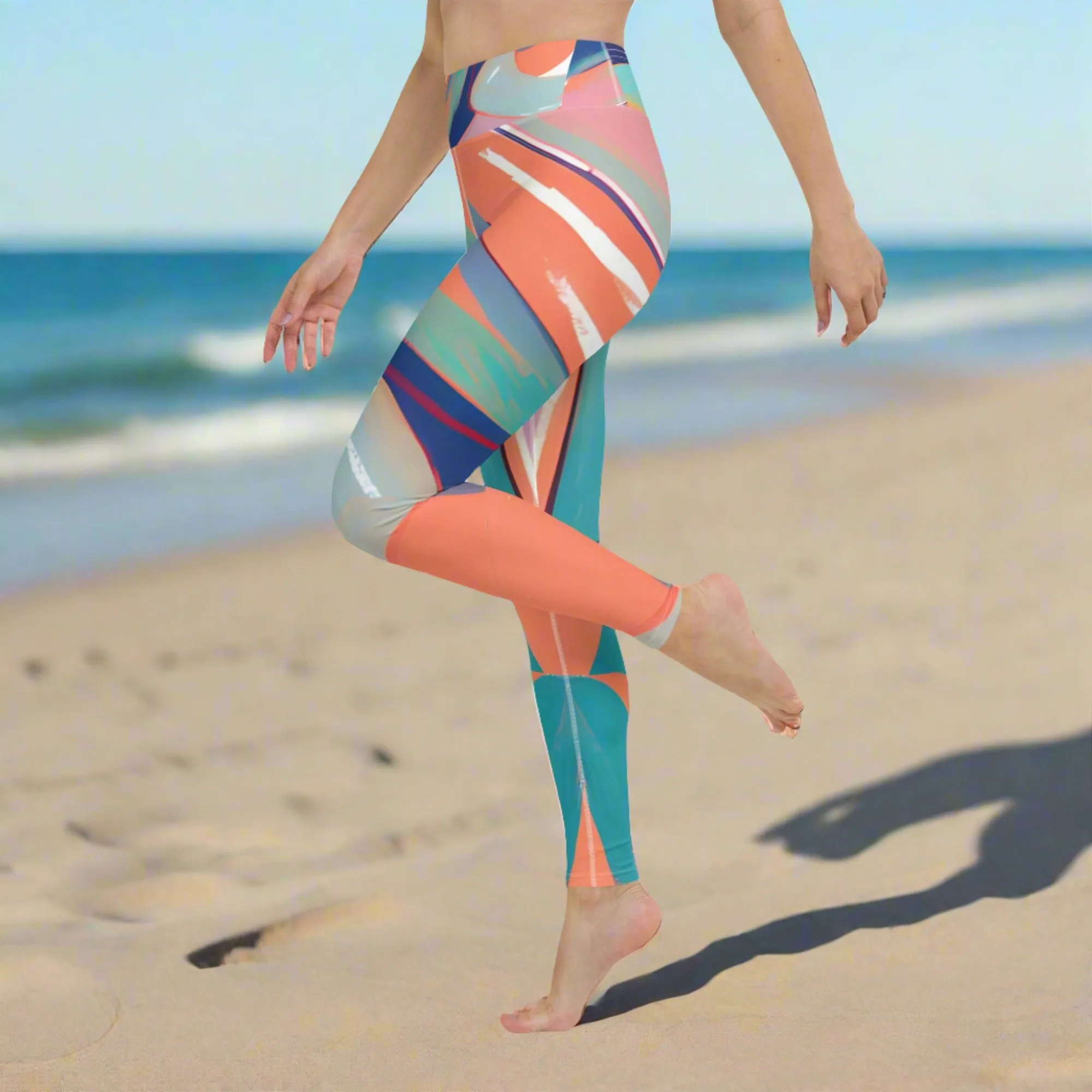 Yoga Leggings in Pastel Dreamscape: Soft Hues for a Serene Fitness Experience